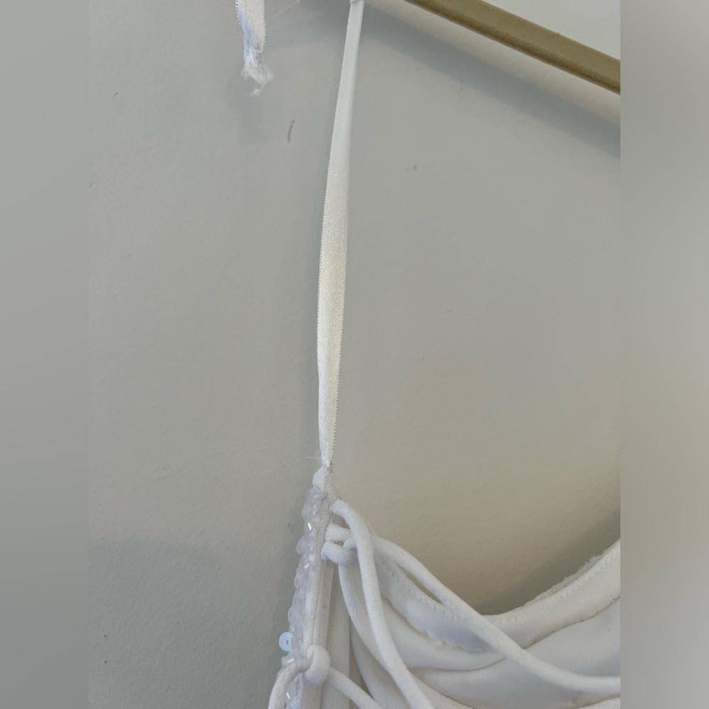 Mac Duggal Sequined One Shoulder Flutter Sleeve A… - image 5